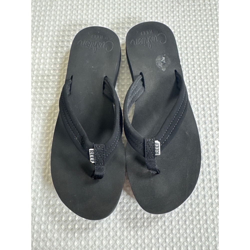 Reef Flip Flops Womens 10 Cushion Breeze Black EUC